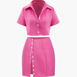 Micas Crop Top and Skirt Set